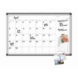 UBrands UBR2901U0001 35 x 23 dans. Pinit magnétique à sec calendrier d'effacement blanc