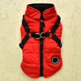 thumbnail image 4 of MesaSe Pet Printed Cold Weather Coat Harness Pet Winter Warm 2 In 1 Outfit Padded Jacket For Small Puppy Dogs, 4 of 7