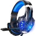 thumbnail image 1 of APPIE G9000 Stereo Gaming Headset for PS4 PC Xbox One PS5 Controller, Noise Cancelling Over Ear Headphones with Mic, LED Light, Bass Surround, Soft Memory Earmuffs for Laptop Mac Nintendo NES Games, 1 of 8