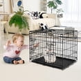 thumbnail image 3 of Portable Rabbit Cage with Slide Out Tray, Foldable Steel, 60x44x49 cm, 3 of 7