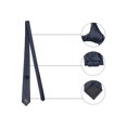 thumbnail image 3 of INSPIRE CHIC Men's Solid Color Narrow Stripes Necktie Graduation Suit Formal Ties Navy Blue, 3 of 5
