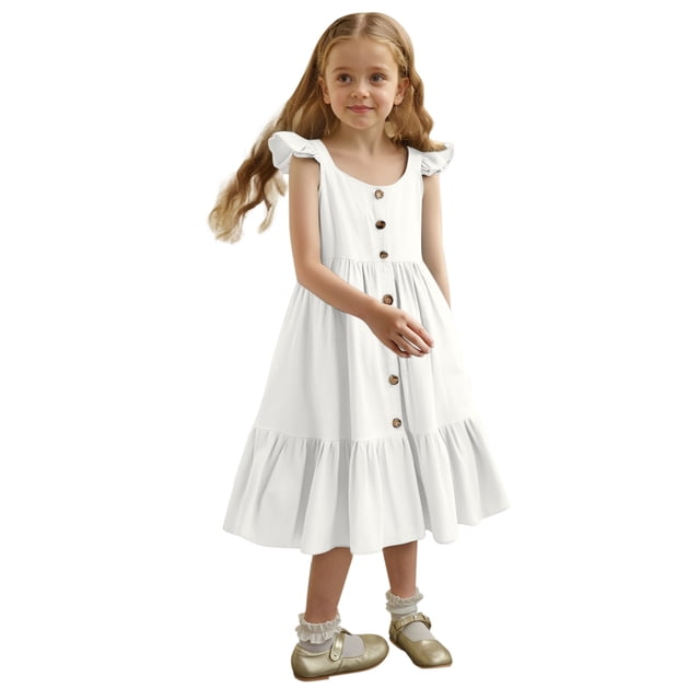 Robes Fille Robe Dessin Animé pour Filles Robe d'Anniversaire Fille Robe Chic Filles Vêtements pour Filles 2-3 Ans Mode Fille