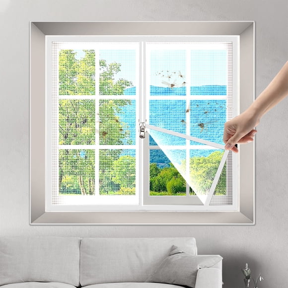 Dvkptbk Window Screen Adjustable Window Net Stainless Steel Wire Fine Mesh Screen Protector 39 X 47 Inches Window Frames with Mesh Window Screen Home Essentials