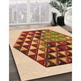 thumbnail image 3 of Ahgly Company Tapis Rond Lavable en Machine Intérieur Transitionnel Acajou Brun, 3 Pieds Rond, 3 of 7