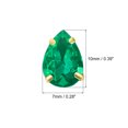 thumbnail image 2 of Unique Bargains 20Pack Teardrop Sew on Rhinestone - 10x7mm Glass Teardrop Crystal Rhinestones in Gold Prong Setting (Green), 2 of 7