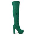 thumbnail image 3 of Unique Bargains Women's Platform Block Heel over Knee Boots, 3 of 8