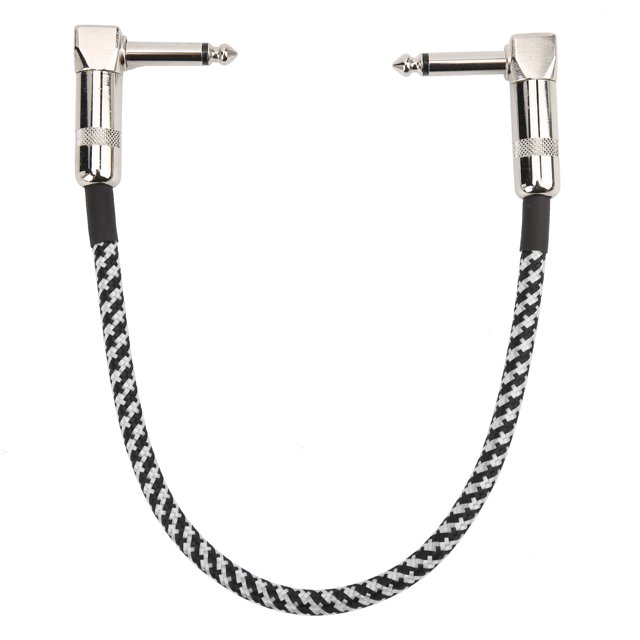 Câble Audio d'Instrument, Cordon de Basses Rétro pour Microphone pour Noir Blanc,Noir Bleu,Noir Jaune