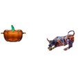 thumbnail image 1 of Elodie Couvercle de Bonbonnière en Verre Citrouille Figurines de Taureau en Résine Moderne Pot à Biscuits Orange Sculpture Colorée Feng Shui Collection Ornement de Bureau de Salon, 1 of 8