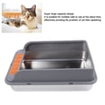 thumbnail image 3 of Large Metal Litter Box, Stainless Steel High Sided Kitty Litter Tray Non Stick Metal Kitty Litter Box for Kitten Medium Cats, 3 of 7
