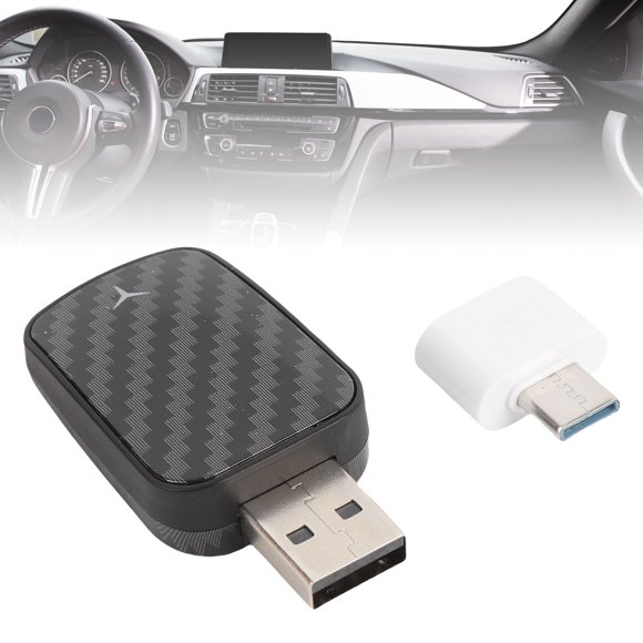 Carplay Wireless Adapter Stable Connection Fast Converts Wired to Wireless Dongle Suitable for Wide Range of Smartphone and Vehicles