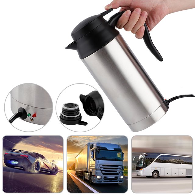 Electric Kettle, Car Kettle, Heat Keeping 750ML 12V Sealed For Coffee Tea