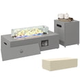 thumbnail image 1 of Outsunny 42" Propane Fire Pit Table with Propane Tank Holder 50,000 BTU, 1 of 10