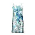 thumbnail image 3 of Daeful Robe d'Été à Bretelles, Robe Midi, Robes Trapèze, Femmes, Décontractée, Imprimé Floral, Évasée, Tortue de Mer, m, 3 of 9