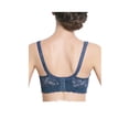 thumbnail image 2 of INSPIRE CHIC Women Full Cup Bras Breathable Comfort Floral Lace Full Coverage Non Padded Underwired Bra 34/75 Fit 32B Navy Blue, 2 of 7