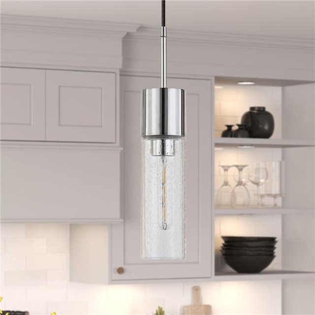 Henn & Hart PD0584 Pendentif en Nickel Poli et Verre Semis