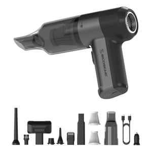 Scosche SCOVAC 4-in-1 Sans fil haute puissance Mini Nettoyeur à vide, Air Duster, Gonfleur & Pompe de déflateur
