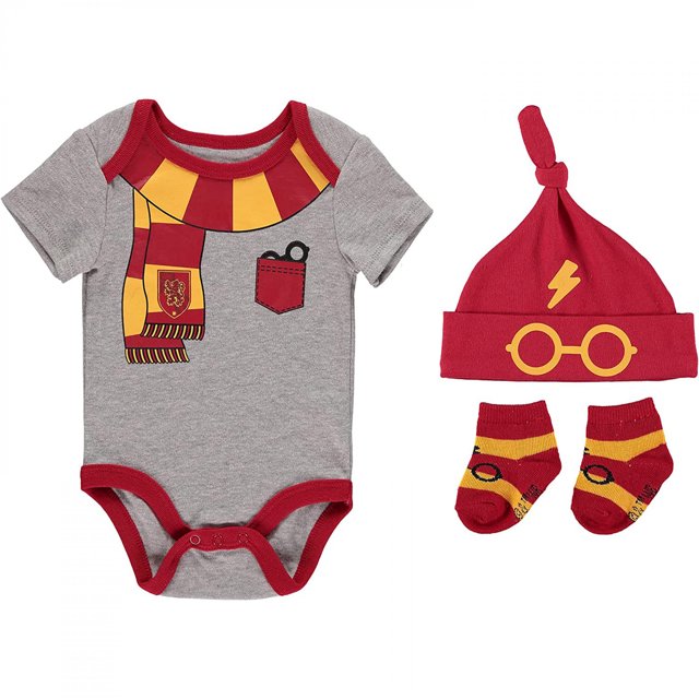 Harry Potter Gryffindor Ensemble-Cadeau de Cache-Couches 3 Pcs-6-9 Mois