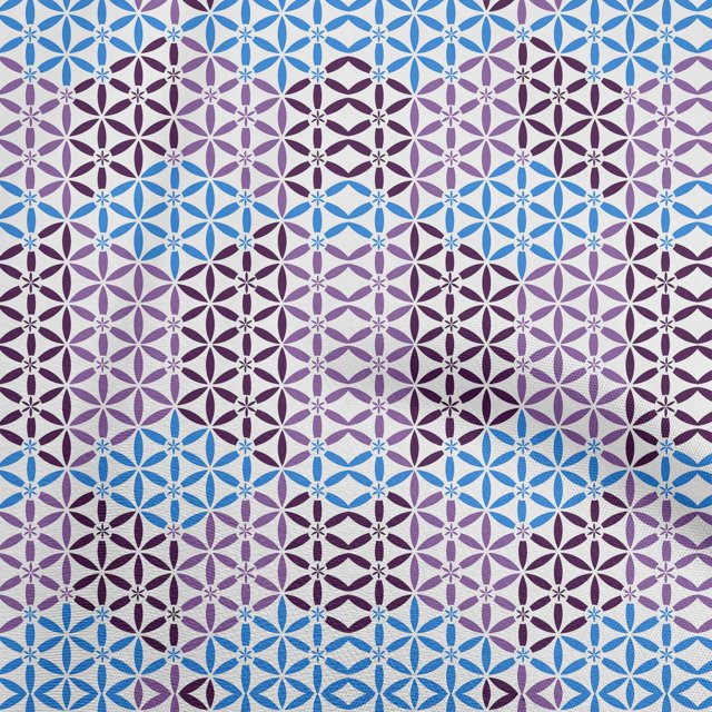 oneOone Velvet Light Blue Fabric Geometrical Sewing Craft Projects Fabric Prints By Yard 58 Inch Wide