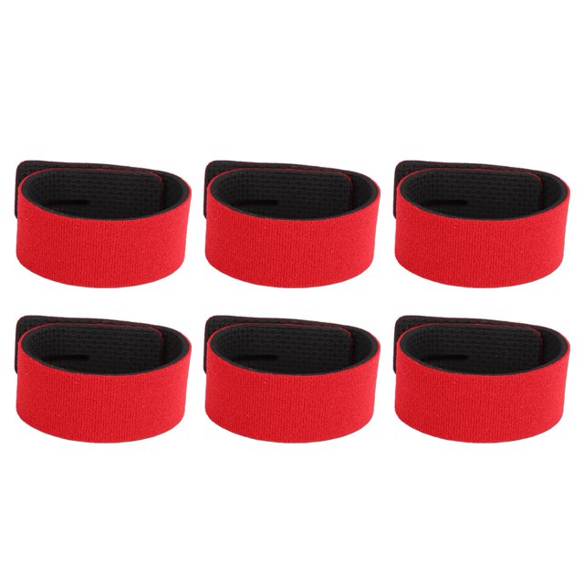Ceintures de Canne à Pêche, Attaches Extensibles Résistantes aux Frictions Anti-Usure pour Matériel de Pêche Câble Réutilisable Doux pour Cannes à Lancer d'Appâts pour Cannes à Mouche pour Cannes Rouge, Bleu, Noir