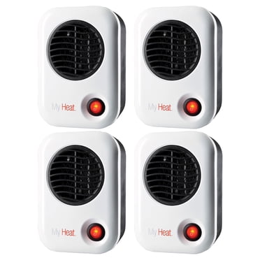 Lasko 101 MyHeat 200W Chauffage d'Appoint Électrique Portatif en Céramique (Lot de 4)