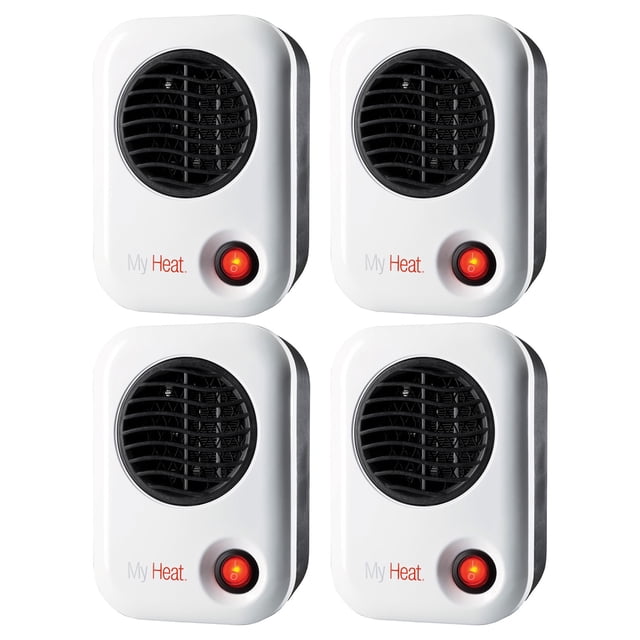 Lasko 101 MyHeat 200W Chauffage d'Appoint Électrique Portatif en Céramique (Lot de 4)