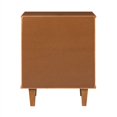 thumbnail image 2 of Table de Chevet Moderne en Bois Massif 2 Tiroirs 20 Pouces - Caramel, 2 of 5