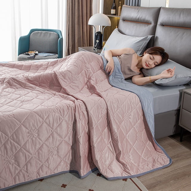 RXIRUCGD Double Bedding Quilt - Blue And Purple Double Bedding Quilt Suitable For All Seasons Soft Cover Quilt