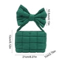 thumbnail image 3 of SIYTUAU Pleated Bow Bag Womens Handbag Shoulder Solid Color Crossbody Bag For Daily Use In Green Color Green, 3 of 6