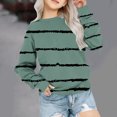 thumbnail image 3 of QIPOPIQ Chandail en Molleton Surdimensionné pour Filles Chandails en Molleton Rayés d'Automne Col Rond Manches Longues Chemise Décontractée Pull Ample Vêtements d'Hiver pour Enfants 1-12 Ans Liquidation, 3 of 6