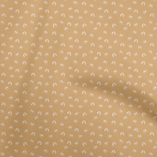 oneOone Rayon Gamboge Yellow Fabric Retro Dog Faces Sewing Craft Projects Fabric Prints By Yard 56 Inch Wide
