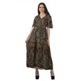thumbnail image 1 of Moomaya Robes d'Été Imprimées à Manches Courtes pour Femmes, Tenue de Fête Décontractée, 1 of 4