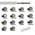 thumbnail image 2 of 1/64 Hot Wheels Carlomo N-Class 2 Detail-up Sets Wheels With Rubber Tires Assembly Rims for Model Car Tomica 4pcs Set N019A, 2 of 6