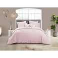 thumbnail image 1 of Swift Home Reversible Ultra Soft Solid Duvet Cover Set with Decorative Button Closure, King, Pink, 1 of 3
