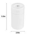 thumbnail image 3 of Portable Mini Humidifier for Bedroom, Office & Nursery - 320ml Cool Mist Humidifier with 2 Spray Modes, Auto Shut-Off, Quiet Operation (<18dB), Color LED Night Light - White, Pink, Black Options, 3 of 8