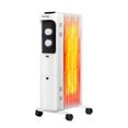 thumbnail image 1 of Costway 1500W Oil Filled Heater Portable Radiator Space Heater w/ Adjustable Thermostat White, 1 of 8
