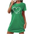 thumbnail image 1 of Cameland Chemises de Nuit à Manches Courtes pour Femmes Grande Taille, Douces et Confortables, Chemise de Sommeil Décontractée à Imprimé, Robe de Nuit pour Femmes, 1 of 4