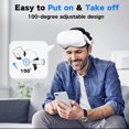 thumbnail image 3 of Bandeau avec Batterie pour Quest 2, Bloc-Piles 10 000 mAh à Recharge Rapide pour Alimentation VR, Sangle Élite Ajustable pour un Soutien et un Équilibre VR Améliorés, Accessoire de Remplacement, 3 of 9