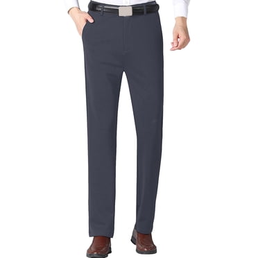 Ediodpoh Mens Casual Long Pants Non Ironing Dress Pants Plus Thickened Suit Pants Men’s Pants Gray M-32