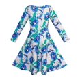 thumbnail image 2 of Girls Dress Blue Flower Long Sleeve Sundress 4 Years, 2 of 7
