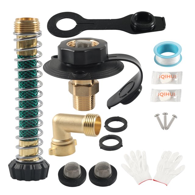 Shengyu RV City Water Inlet Connection Built In Brass Check Valves Rv Rv Accessories Convenient H Elbow Black