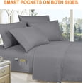 thumbnail image 4 of All Season 10-PIECE Bed in a Bag Infinity Collection Comforter Set Wrinkle Resistant Silky-Soft Includes Bed Sheet Set, Full/Queen, Gray, 4 of 5