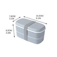 thumbnail image 2 of Boovnll Bento Box, Food Grade Material Refrigerator Microwave Preservation Box, Double Layered Divided Children's Lunch Box, Bento Box Adult, Bento Box for Kids, Lunch Box Containers, 2 of 2