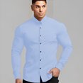 thumbnail image 3 of Chemises Habillées pour Hommes Coupe Ajustée Manches Longues Boutonnées - Matériau Polyester Spandex, Extensible 4 Directions, Résistant aux Plis, 3 of 4