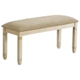 thumbnail image 1 of Monarch Specialties Bench, 41" Rectangular, Kitchen, Dining Room, Entryway, Bedroom, Upholstered, Wood, Grey Solid Wood, Grey Fabric, Transitional, 1 of 3