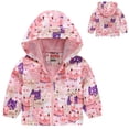 thumbnail image 1 of Kids Winter Coat Solid Color Cartoon Printed Lightweight Jacket Zipper Windproof Jacket Outwear Toddler Puffer Jacket 4-5 Years Kids Clothes, 1 of 4