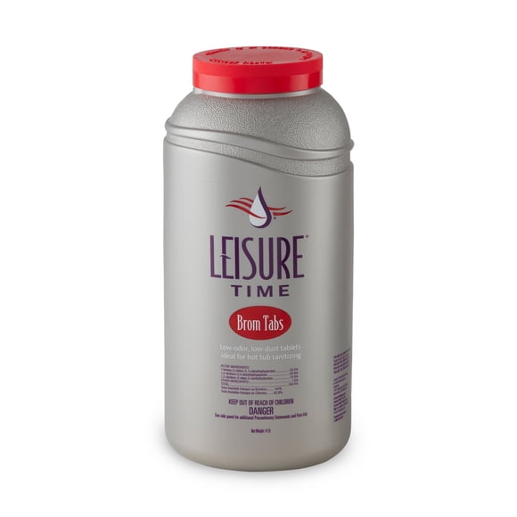 Leisure Time Low Odor Spa Disinfectant Brominating Chemical Tablets, 4 Pounds