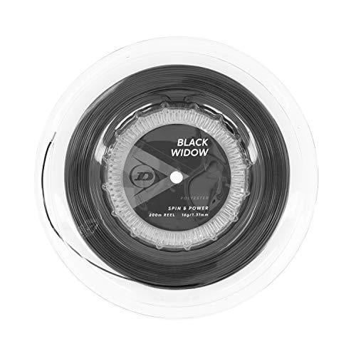 Dunlop Sports Black Widow Corde de Tennis Moulinet 660 Pieds 16G-Moulinet 660 Pieds