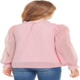 thumbnail image 4 of Pull-Over Blanc à Manches Longues pour Filles avec Manches à Volants Pois Suisses Haut Blouse Col Rond 5-12 Ans, 4 of 6