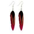 thumbnail image 2 of fastboy Multicolor black Feather Dangle Earrings Bohemia Folk Style Silver Color Drop Earrings, 2 of 2