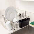 thumbnail image 3 of Mainstays Small Metal Dish Drainer Rack - Chrome/Black, 3 of 6